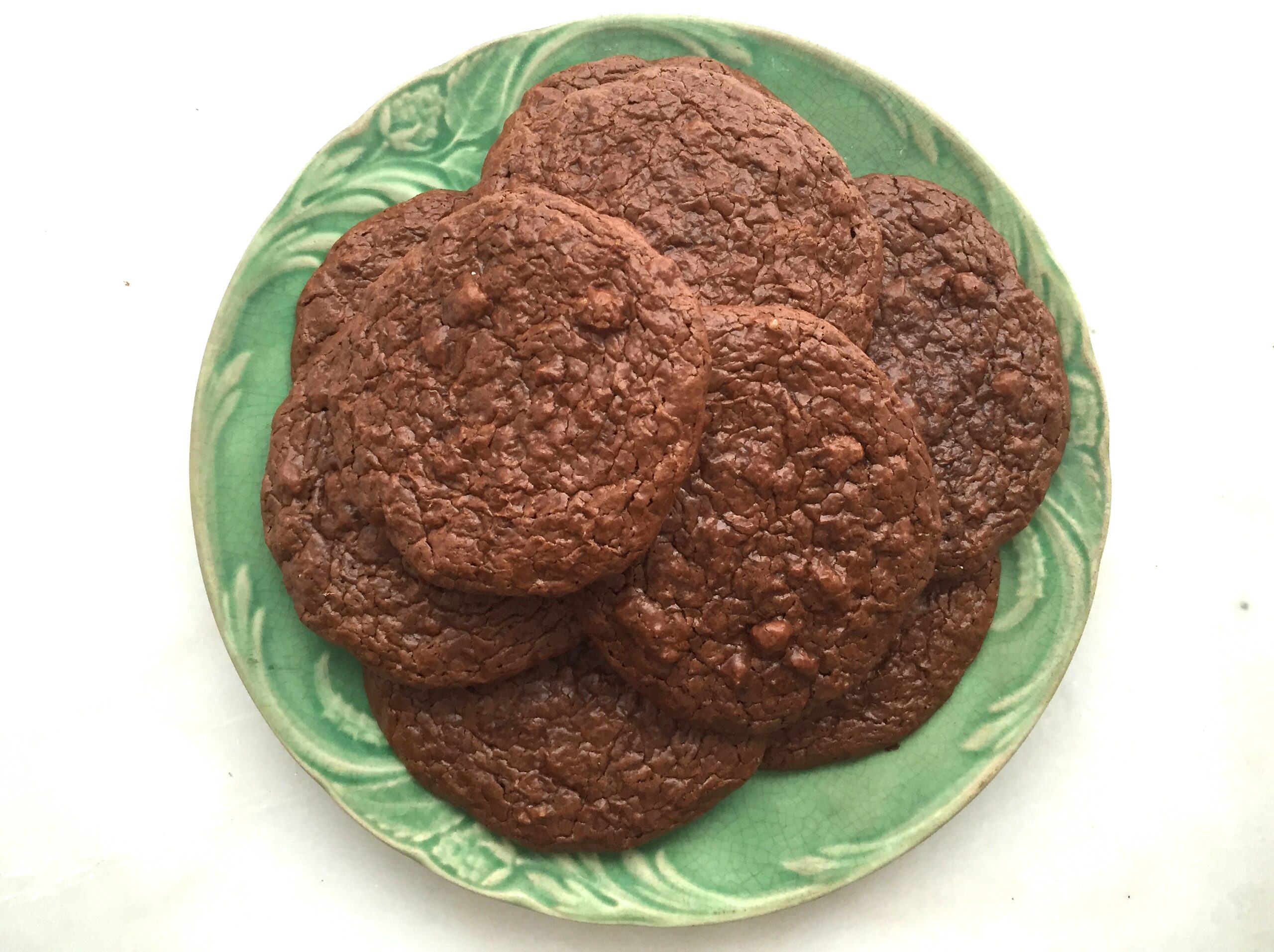 chocolate sea salt walnut brownie cookies